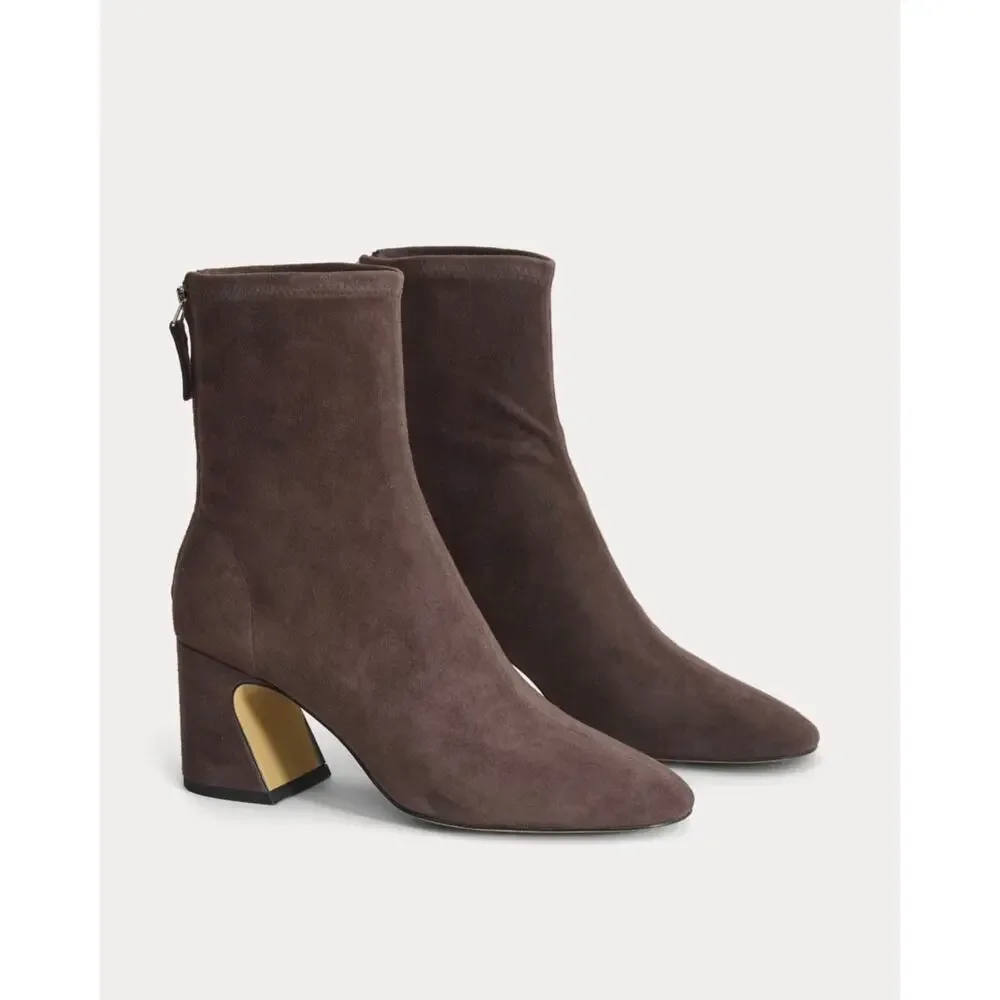 Everlane Leather Curved-Heel Boot – Dark Chocolate – Size 9.5 / EU 40